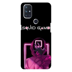 Чехол Гра в кальмара для OnePlus Nord N10 5G (Неоновый охранник игры)