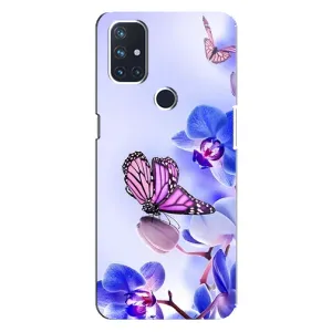Чохли з квітами для OnePlus Nord N100 (VPrint) (Метелик на квітах)