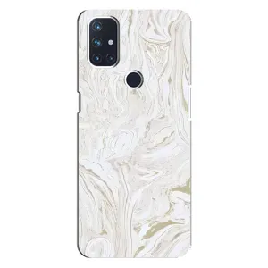 Мраморний чехол на OnePlus Nord N100 (VPrint) (Білий мрамор)
