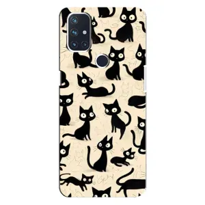 Чохол з малюнком кіт на OnePlus Nord N100 (Чорні коти)