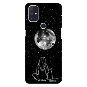 Чохол з малюнком кіт на OnePlus Nord N100 (Дівчина з котом)