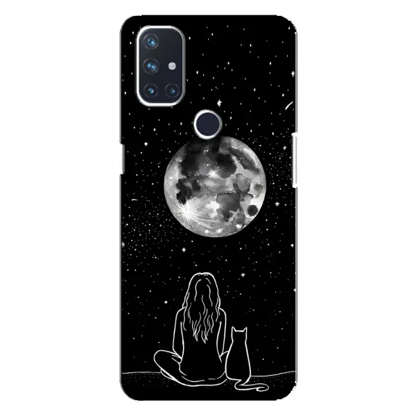 Чехол с принтом «Девушка с котом» для OnePlus Nord N100