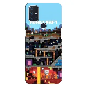 Чохол Майнкрафт на OnePlus Nord N100 (AlphaPrint) Minecraft (фон Minecraft)