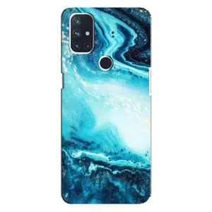 Мраморний чехол на OnePlus Nord N100 (VPrint) (Блакитний мрамор)