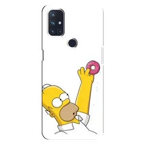 Чjхол з Сімпсонами для OnePlus Nord N100 (VPrint) (Гомер з пончиком)