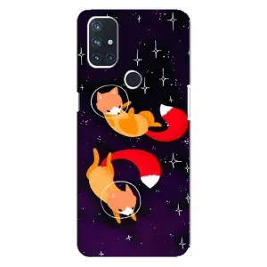 Чохли з картинкою Лисичка для OnePlus Nord N100 (VPrint) (Лисички космонавти)