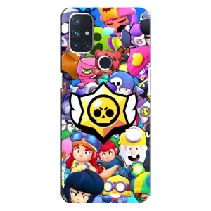Чехол для OnePlus Nord N100 Бравл Старс (VPrint) (Лого Brawl Stars)