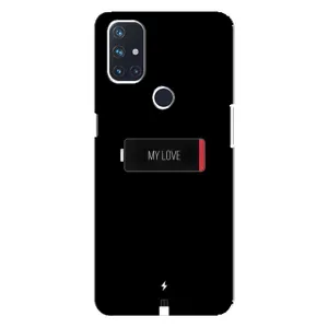 Чехлы для любимой на ВанПлюс Норд Н100 (VPrint) (Love battery)