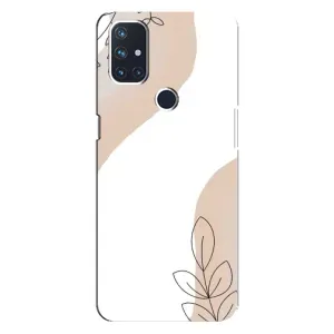 Силконовий чохол з принтом в квітах на OnePlus Nord N100 (Нюдова гілочка абстракція)