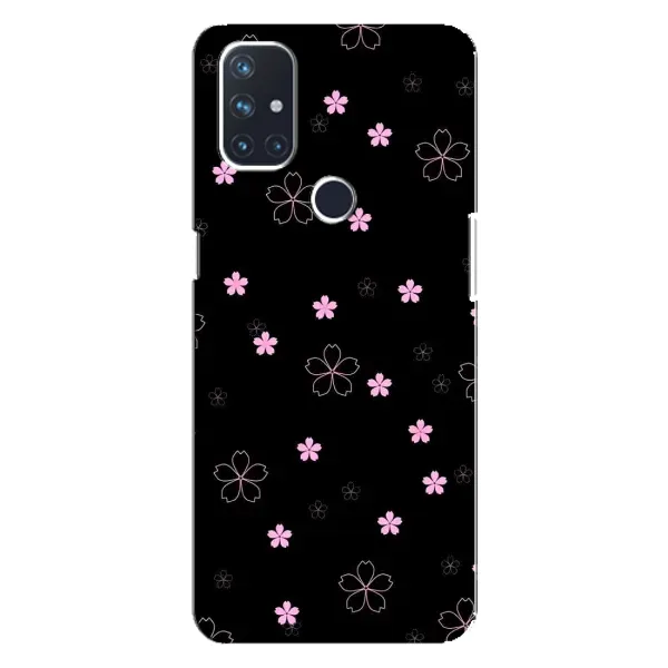 Чехол с принтом «Розовые цветы на черном» для OnePlus Nord N100 Чехол с принтом «Розовые цветы на черном» для OnePlus Nord N100