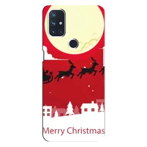 Різдвяні Чохли для OnePlus Nord N100 (VPrint) (Санта з оленями)