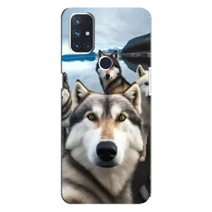 Чохол з Хаскі OnePlus Nord N100 - (AlphaPrint) (Селфі Хаскі)