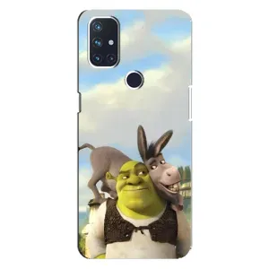 Чехол с мультфильмом Шрек на OnePlus Nord N100 (Шрек и Осел)