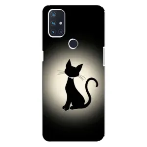 Чохол з принтом для OnePlus Nord N100 (AlphaPrint) Модні коти (Силует котика)