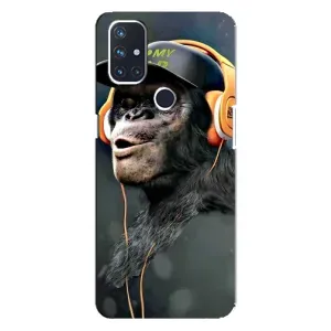 Чохол з Мавпами OnePlus Nord N100 - (AlphaPrint) (В навушниках)