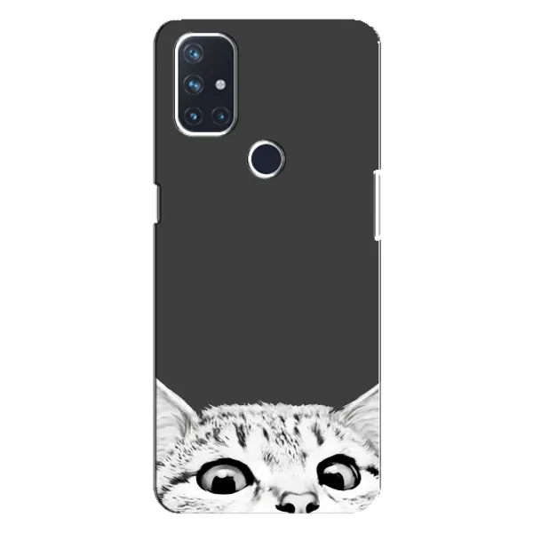 Чехол с принтом «Выглядывает кот» для OnePlus Nord N100 Чехол с принтом «Выглядывает кот» для OnePlus Nord N100