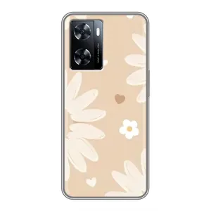 Чохол з квітковим принтом на OnePlus Nord Н20 СЕ (Бежеві квіти)