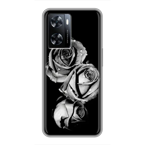 Чехол с принтом «Черная роза» для OnePlus Nord N20 SE