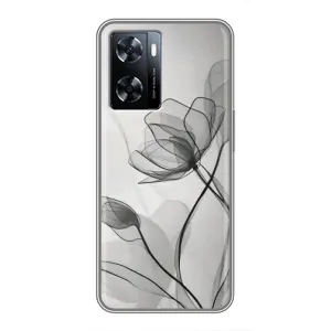 Чохол з квітковим принтом на OnePlus Nord Н20 СЕ (Чорні квіти)