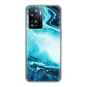 Мраморний чехол на OnePlus Nord N20 SE (VPrint) (Блакитний мрамор)