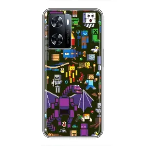Чохол Майнкрафт на OnePlus Nord N20 SE (AlphaPrint) Minecraft (Колаж Майнкрафт)