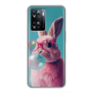 Чохол з принтом стильні тварини для OnePlus Nord Н20 СЕ (Кролик в окулярах)