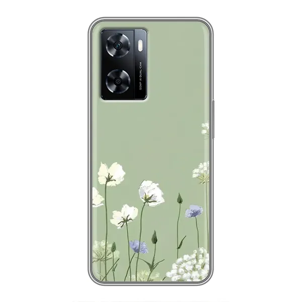Чехол с принтом «Цветы на зеленом» для OnePlus Nord N20 SE Чехол с принтом «Цветы на зеленом» для OnePlus Nord N20 SE