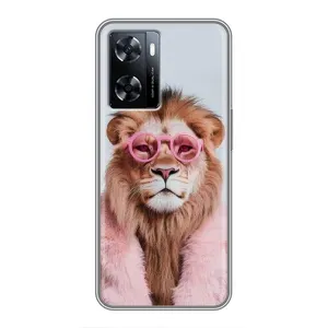 Чохол з принтом стильні тварини для OnePlus Nord Н20 СЕ (Лев в окулярах)