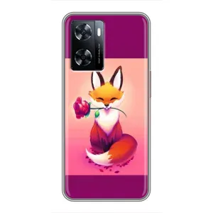 Чохли з картинкою Лисичка для OnePlus Nord N20 SE (VPrint) (Лиса з трояндою)