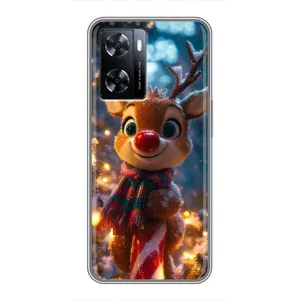 Яскравий чохол для OnePlus Nord N20 SE з Зимові Оленята (Олень з шарфом)