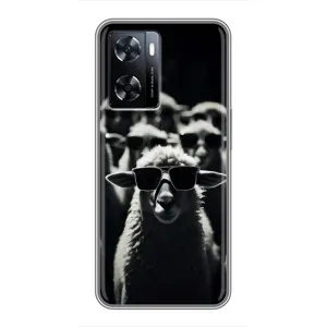 Чохол з принтом стильні тварини для OnePlus Nord Н20 СЕ (Овечка в окулярах)