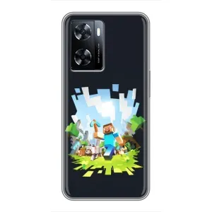 Чохол Майнкрафт на OnePlus Nord N20 SE (AlphaPrint) Minecraft (персонажі Minecraft)