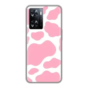 Чохол з принтом корови на OnePlus Nord Н20 СЕ (Рожевий принт)