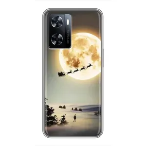 Новорічні, Святкові Чохли для OnePlus Nord N20 SE - 2024 год (Санта на місяці)