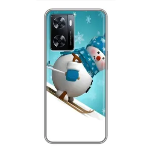 Новорічні Чохли для OnePlus Nord Н20 СЕ (VPrint) (Сніговик на лижах)