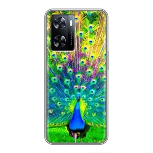 Чохол з пташками на OnePlus Nord N20 SE (VPrint) (Яскравий Павлин)