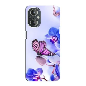 Чохли з квітами для OnePlus Nord N20 (VPrint) (Метелик на квітах)