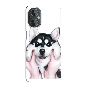 Чохол з Хаскі OnePlus Nord N20 - (AlphaPrint) (Хаскі улибака)