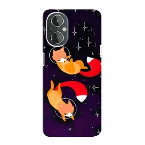 Чохли з картинкою Лисичка для OnePlus Nord N20 (VPrint) (Лисички космонавти)