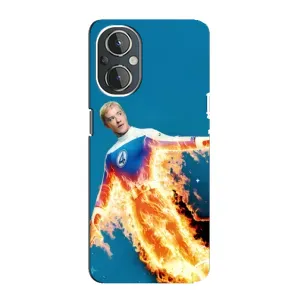 Чохол з принтом Фантастична четвірка для OnePlus Nord N20 (Людина-факел у вогні)