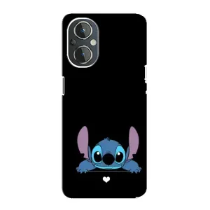Чохол з принтом Стіч на OnePlus Nord N20 (Стіч на чорному)