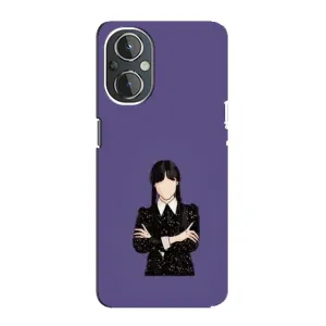 Чохли Венсдей на OnePlus Nord N20 Уенсдей (AlphaPrint) (Венздей у чорному)