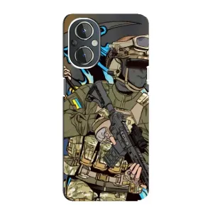 Чехлы с картинкой ЗСУ для OnePlus Nord N20 (AlphaPrint) (Воин ВСУ)