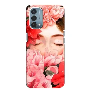 Чехлы (ART) Цветы на OnePlus Nord N200 5G (DE211) (VPrint) (Глаза в цветах)