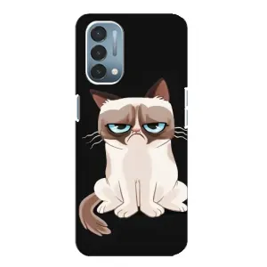 Чехол с принтом для OnePlus Nord N200 5G (DE211) (AlphaPrint) Модные коты (Грустный кот)