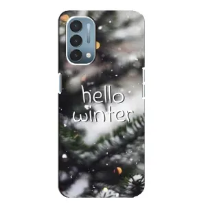 Новогодние, Праздничные Чехлы для OnePlus Nord N200 5G (DE211) - 2024 год (Hello winter)