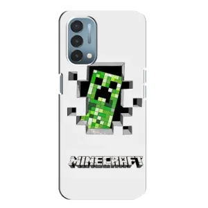 Чехол Майнкрафт на OnePlus Nord N200 5G (DE211) (AlphaPrint) Minecraft (крипер Майнкрафт)