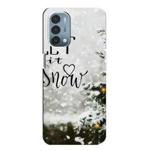 Новогодние, Праздничные Чехлы для OnePlus Nord N200 5G (DE211) - 2024 год (Let it snow)