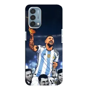 Чехлы для OnePlus Nord N200 5G (DE211) (Leo чемпион) (AlphaPrint) (Месси с кубком)