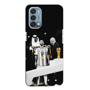 Чехлы для OnePlus Nord N200 5G (DE211) (Leo чемпион) (AlphaPrint) (Месси в накидке)